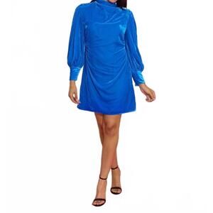 NEW ALDEN ADAIR women's gloria dress in sapphire